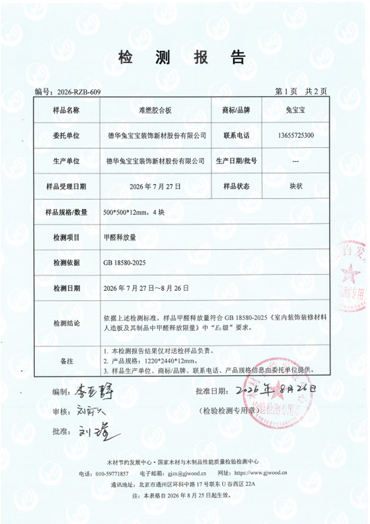 甲醛检测报告