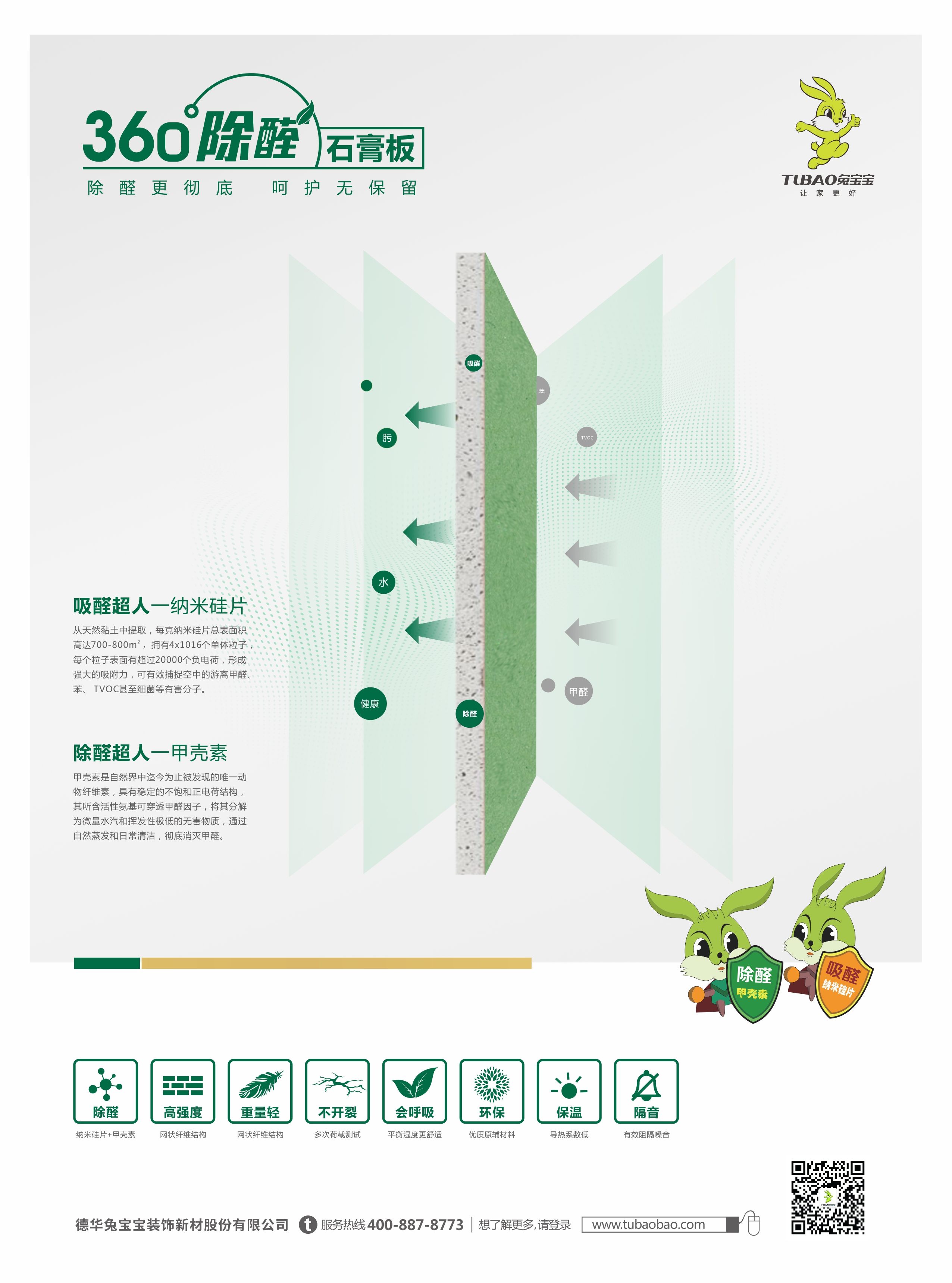 兔宝宝360°除醛石膏板单页